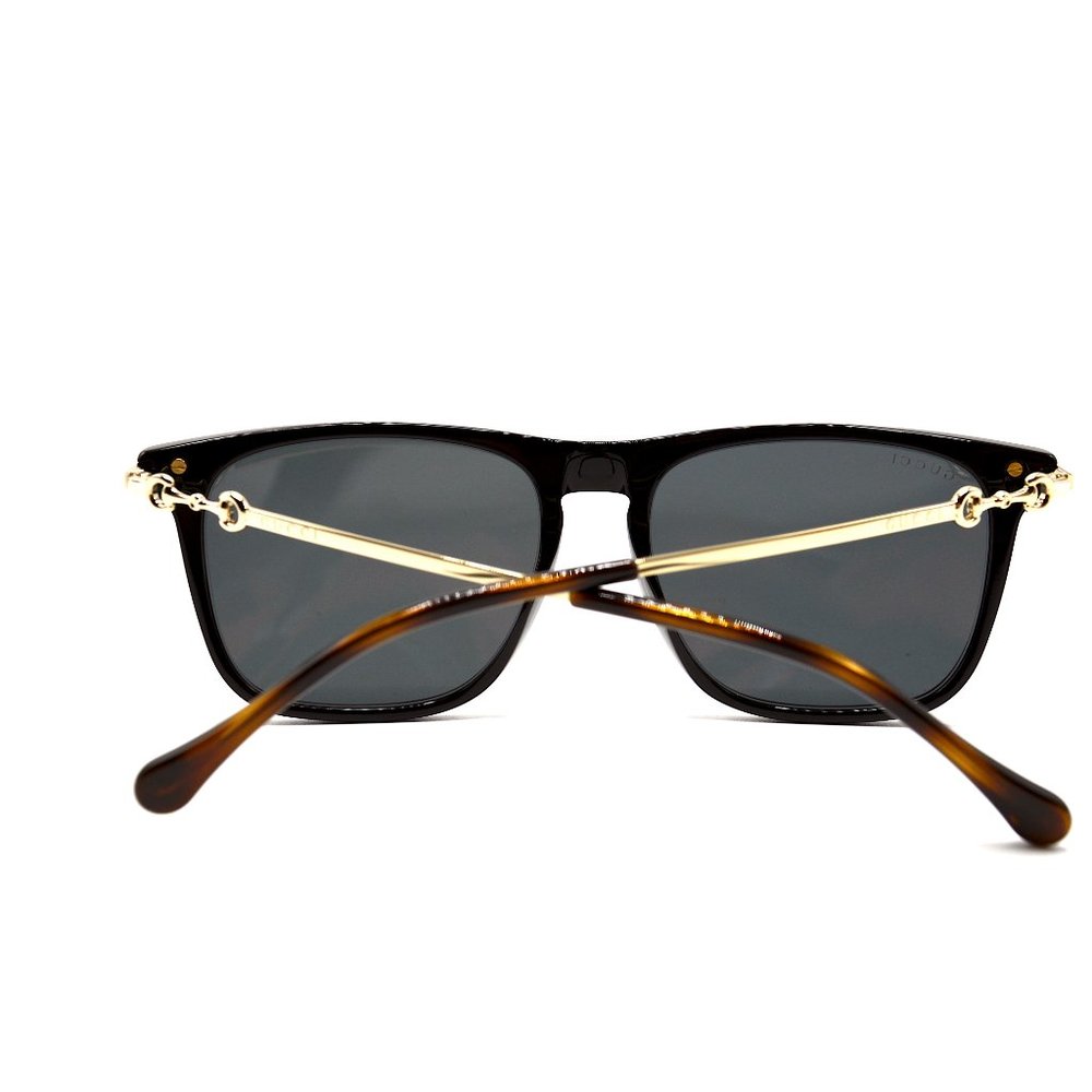NEW GUCCI GG0915S 001 BLACK GOLD GREY AUTHENTIC SUNGLASSES - Picture 5 of 11